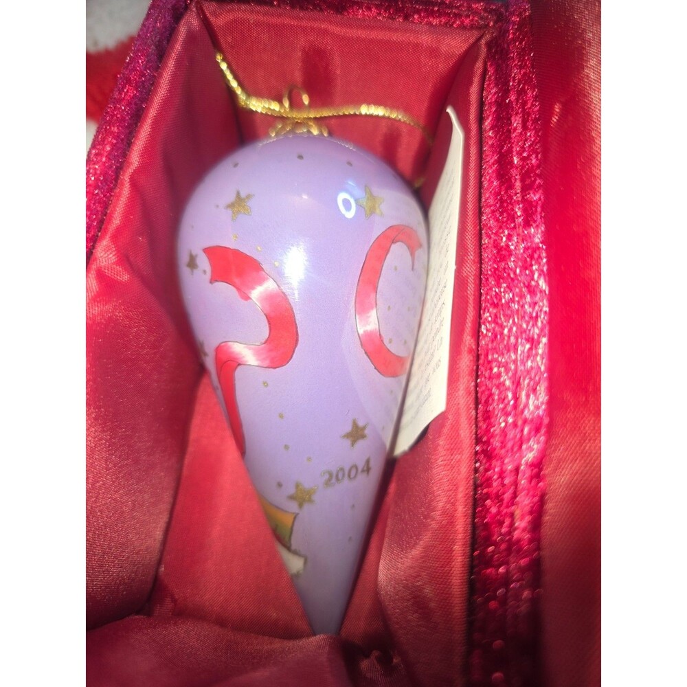 Vintage THE LI BIEN ORNAMENT Christmas Angel Ornament w/ Red Velvet Box Teardrop - Picture 2 of 5